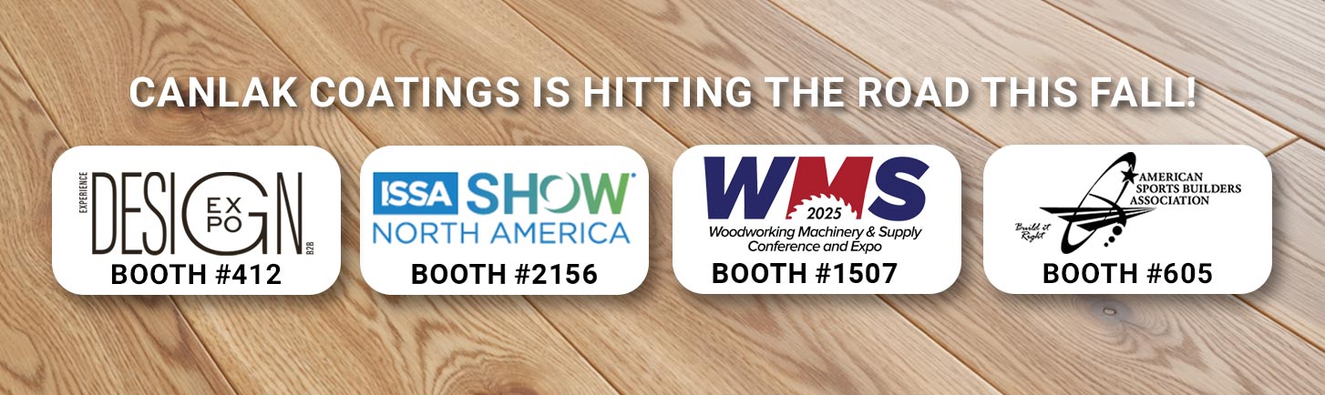 Tradeshow logos with Canlak's booth number